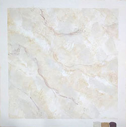 Grey and
				    beige faux carrara marble sample plate  color model.