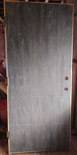 Grey Oak Art Door - Faux Bois Texture