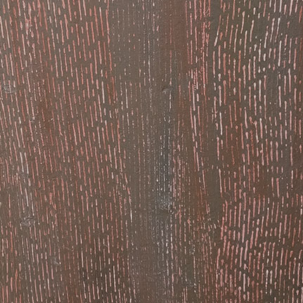 Red Barn Wood - faux texture painting. Creating a faux red bard wood texture with the advance wood graining check rollers, it is used to create realistic pores in the grain. Three layers such as dark brown backgroud, beige wood graining, then grazed with red brown tint.