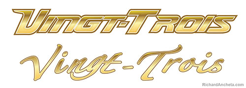 Logo and logotype design, fonts Blaze and Zapfino - Montreal.