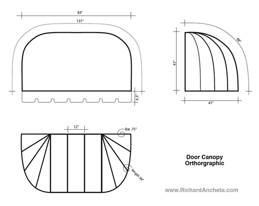 Door Canopy - Orthographic Design..