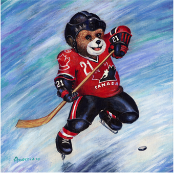 Hockey Bear by Richard Ancheta