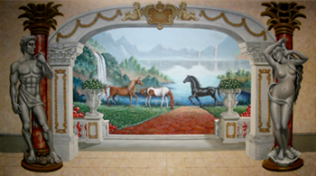 arch mural painting