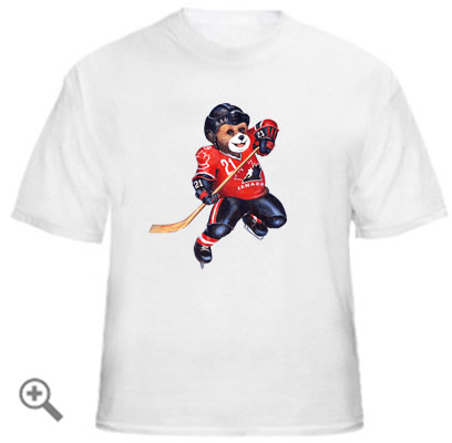 T-shirt - Hockey Bear by Richard Ancheta