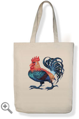 canvas tote bag texas rooster
