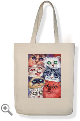 canvas tote bag pussy cat
