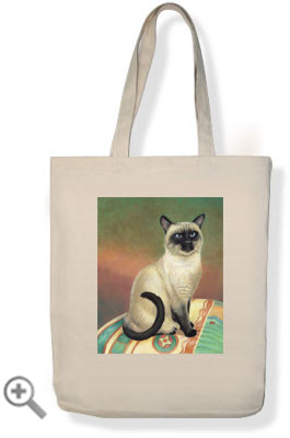 canvas tote bag siamese cat