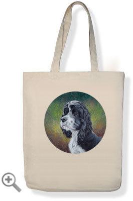 canvas tote bag cocker spaniel