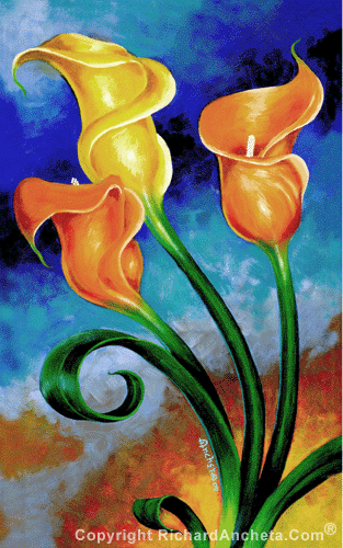 Calla Lily Painting by Richard Ancheta