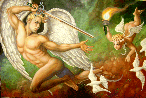 Angel and Kerub Painting