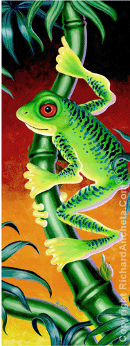 Bamboo Frog Painting by Richard Ancheta