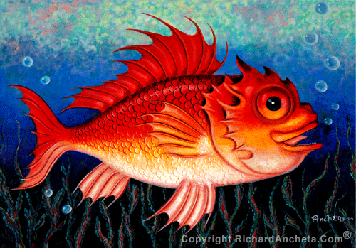 Scorpionfish Painting by Richard Ancheta