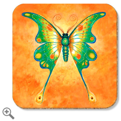 art coaster - butterfly