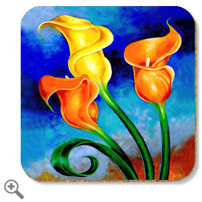 art coaster - calla lily