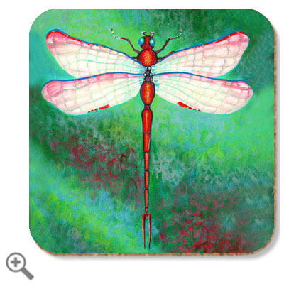 art coaster - dragonfly