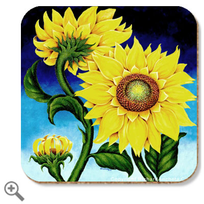 art coaster - sunflower
