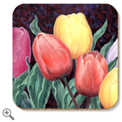 art coaster - tulips bulb