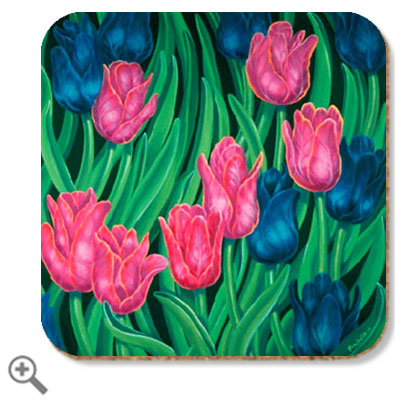 art coaster - tulips