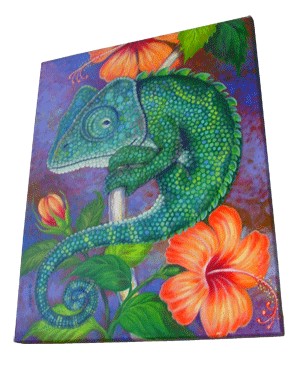 Chameleon - Oil Painting
