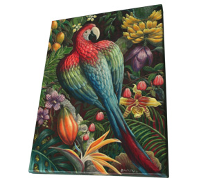 Red-and-green Macaw panting