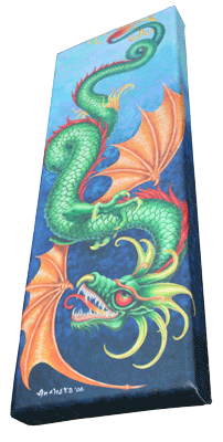 dragon of happiness - giclee on canvas.