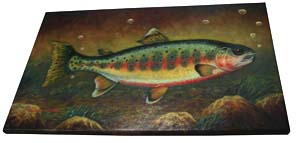 Golden trout Painting