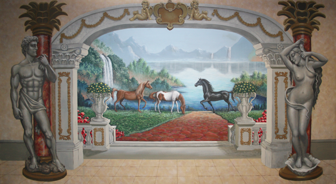 Arch Mural Painting - acrylic on canvas