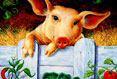 Becky - Pig - Animal Painting by Richard Ancheta