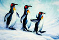  - Let's go to the Beach - Penguin - Bird Painting by Richard Ancheta