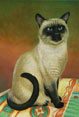 Siamese Cat - Cat Painting by Richard Ancheta