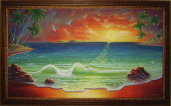 seascape mural painting