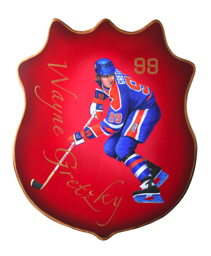 Plaque-Hockey-Souvenir-Original-Airbrush-Gretzky