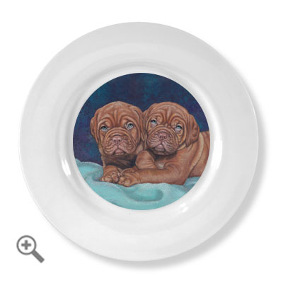 ceramic art plates dogue de bordeaux