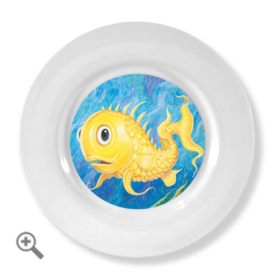 ceramic art plates pineapplefish