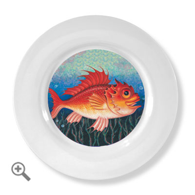 ceramic art plates scorpionfish