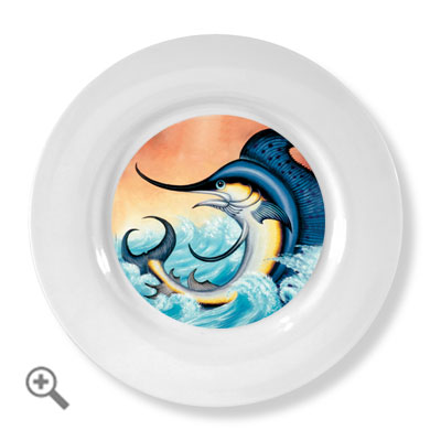 ceramic art plates Swordfish