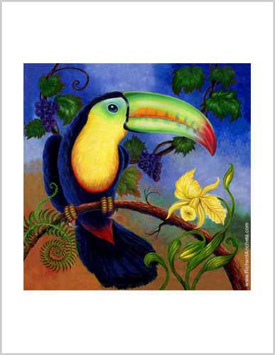 Toucan Painting Frameable Prints by Richard Ancheta