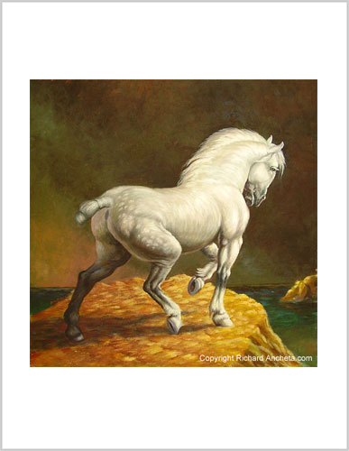 Clydesdale Horse Painting Frameable Prints by Richard Ancheta