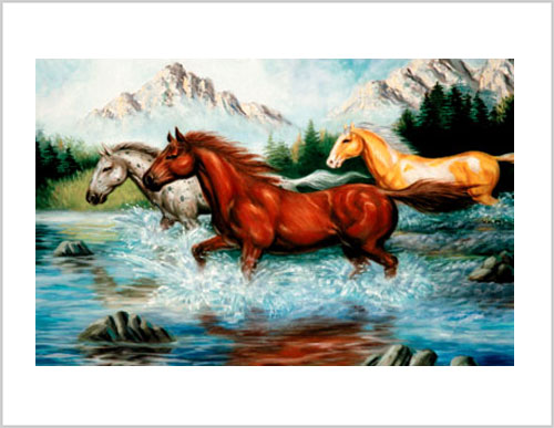 Horse Race Painting - Frameable Prints by Richard Ancheta