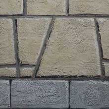 Stone block rough textures sample presentation - faux fini bricks design.