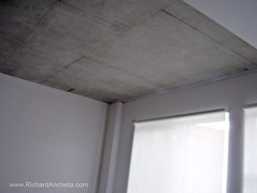 Concrete faux finishing decorative painting on ceiling for condo room - Montreal