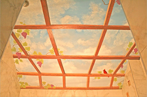 Pergola Clouds Ceiling Painting - Montreal.