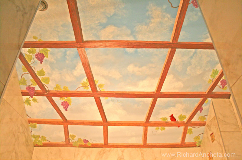 Dome And Pergola Clouds Ceiling Painting Montreal 2114,puffy clouds custom ceiling enjoy bright cheerful ceilings, sky cloud scenery images. montreal