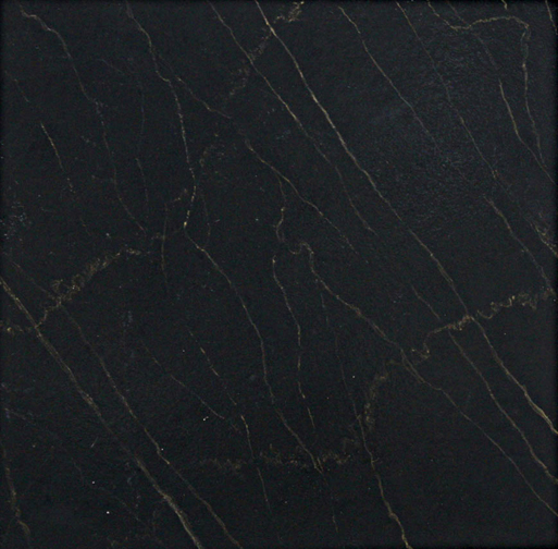 Faux Black Marble with white and gold veins.