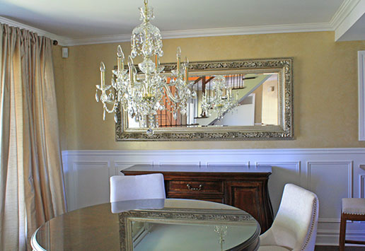 Metallic Walls Decorative Faux fini Painting - Dining Room  - Montreal