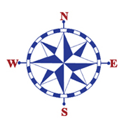 Nautical navigation logo.