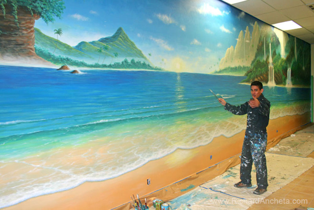 Richard Ancheta - Seascape Mural Painting - Montreal- www.RichardAncheta.com
