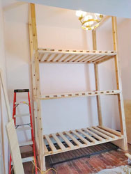 Bunk bed design structure and bracing.