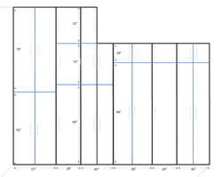 Shelves dimensioning.