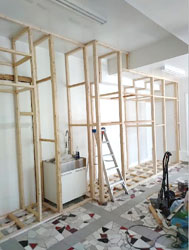 Garage design framing construction.